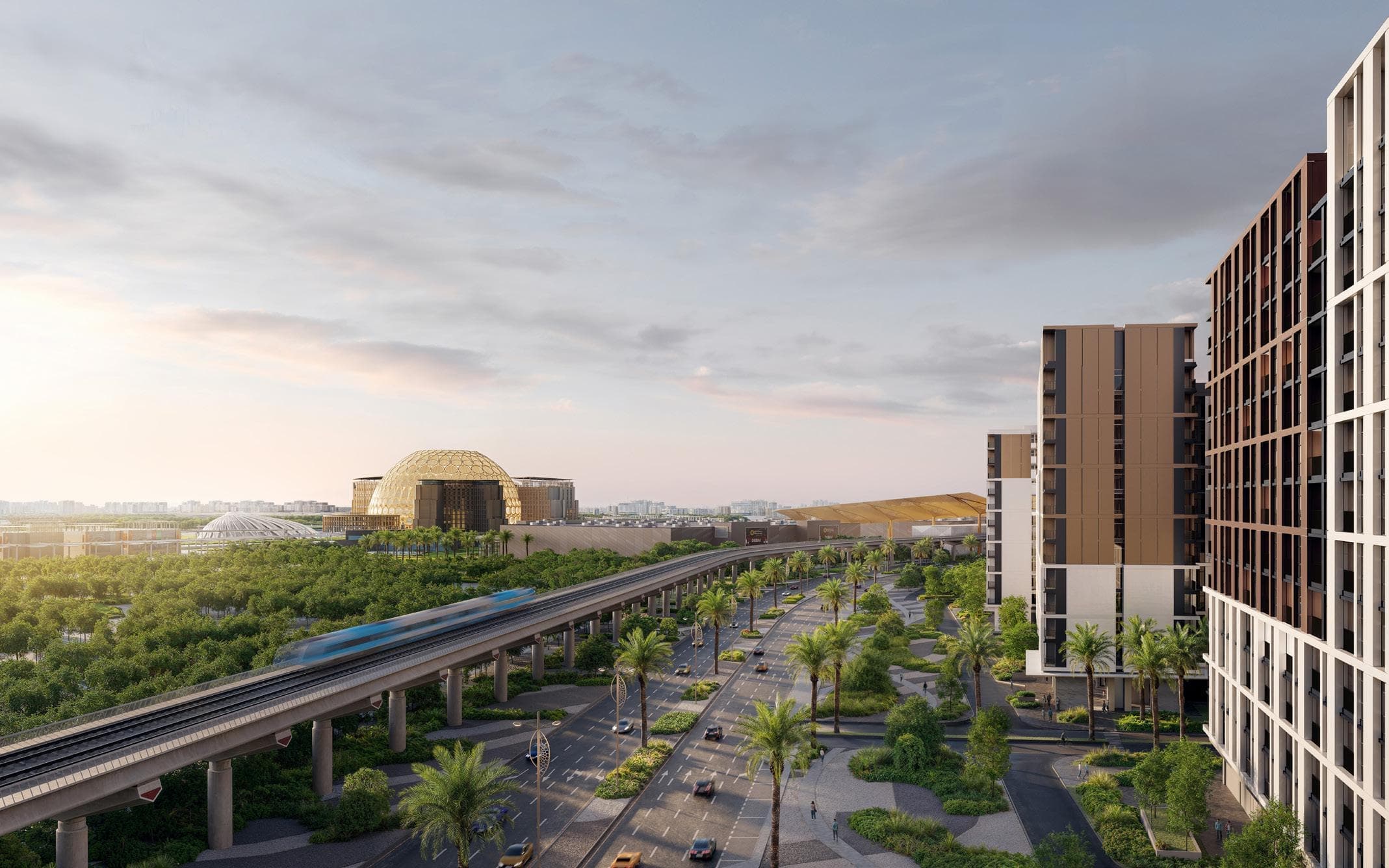 Terra Woods location near Expo City Dubai and the metro line