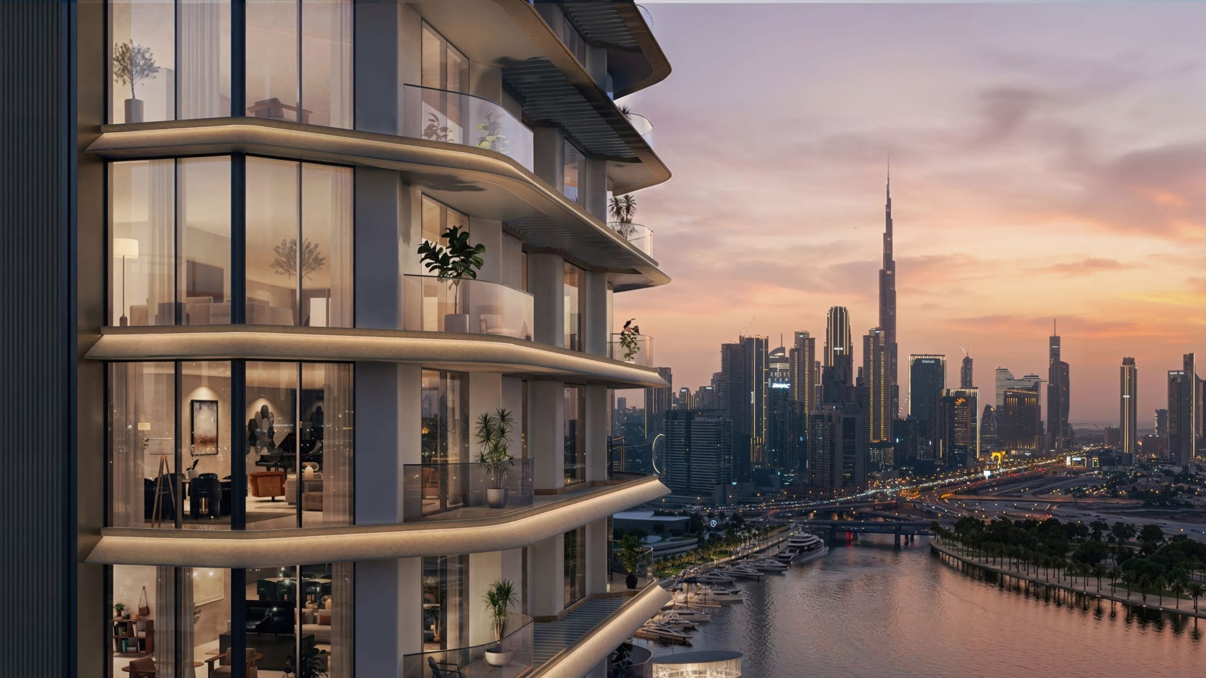 Balconies at The Artistry overlooking Downtown Dubai, project visualisation